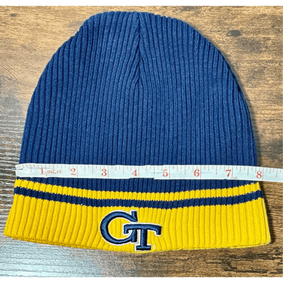 Vintage Georgia Tech Yellow Jackets The Game Blue & Gold Beanie - Picture 7 of 8